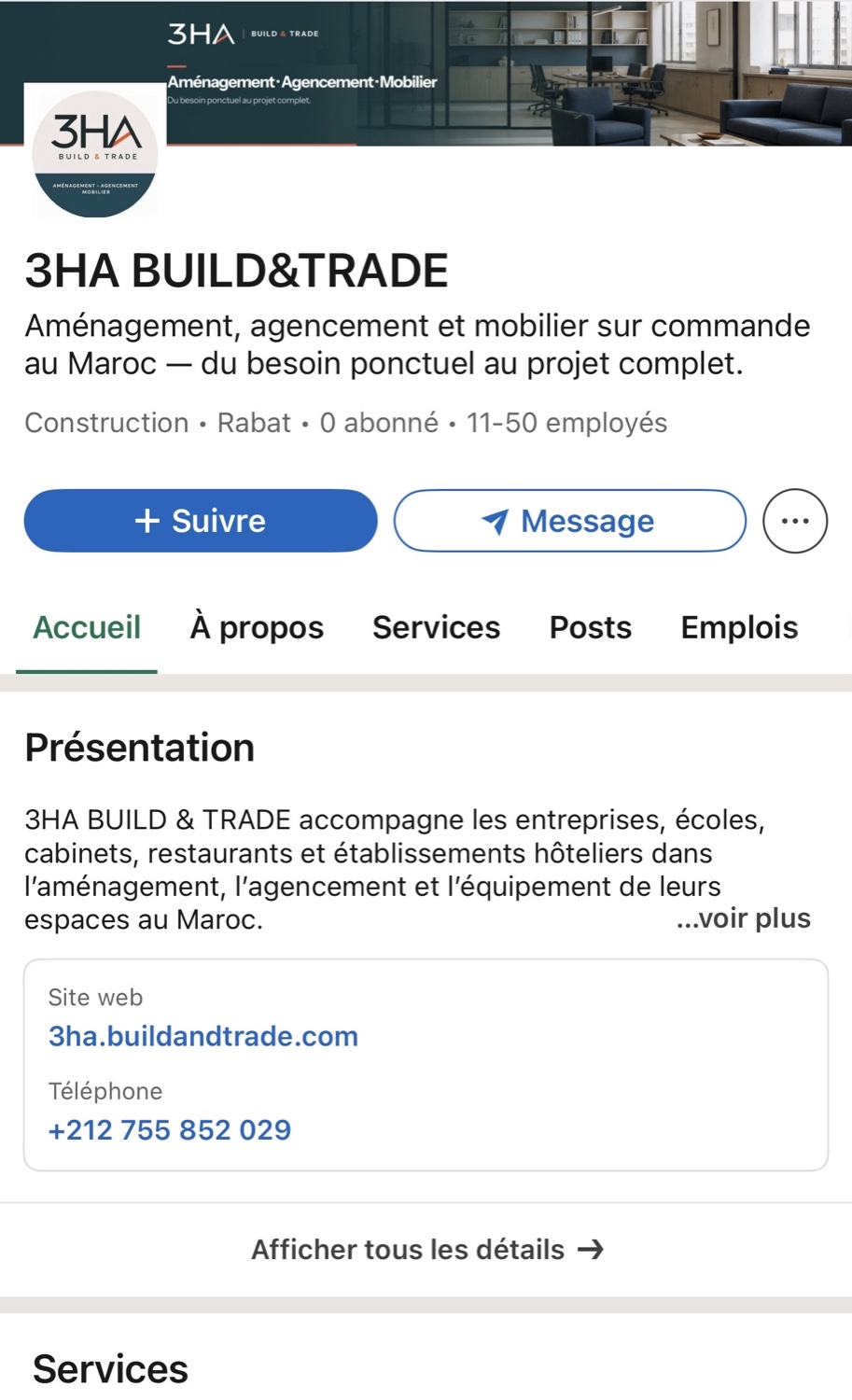 Page LinkedIn 3HA avec sa nouvelle identité