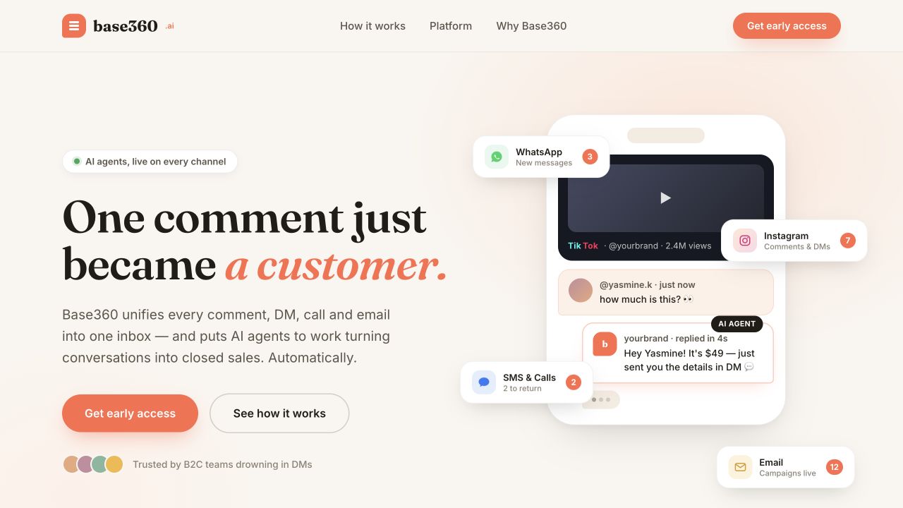 Landing page Base360