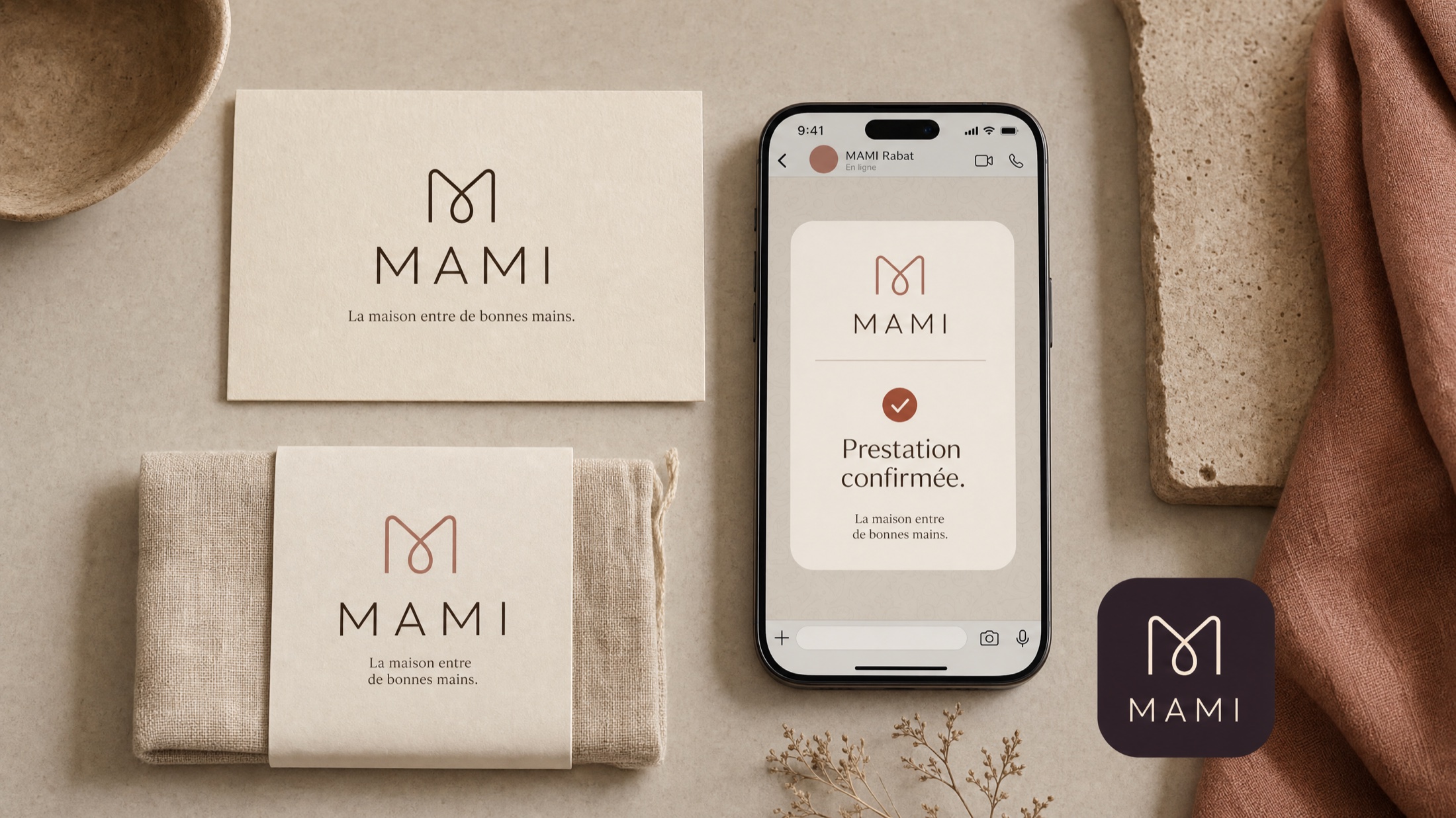 Application de l’identité de marque MAMI